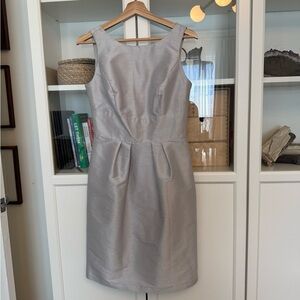 ALFRED SUNG Shimmering Silver Sheath Dress